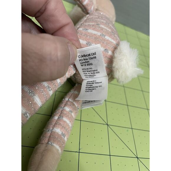 Jellycat London Shimmer Party Bunny Rabbit Pink Plush Stuffed Animal 9” Inches - Picture 5 of 10